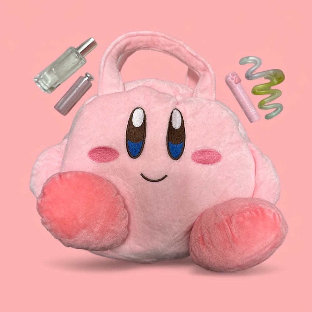 Kirby Pink Plush Small Bag